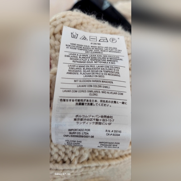 Volcom Beige Knit Cowneck Sweater - Picture 7 of 7